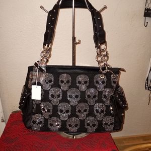 Skull Rhinestone Handbag